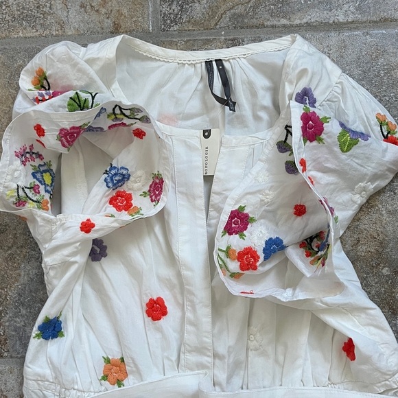 Anthropologie x The Somerset Embroidered Mini Dress Size Medium NWT - Picture 13 of 14